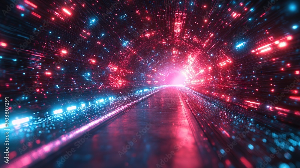 Neon Light Warp Tunnel: Immersive High-Speed Warp Drive at the Speed of Light Neon Light Warp Tunnel: Immersive High-Speed Warp Drive at the Speed of Light