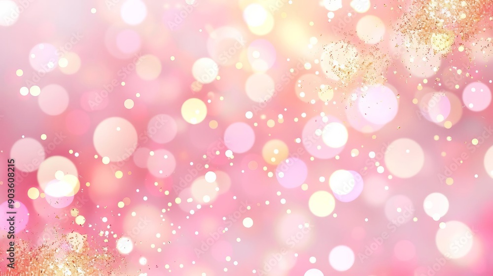 Brilliant background, pink and gold outoffocus effect, flat design illustration Brilliant background, pink and gold outoffocus effect, flat design illustration