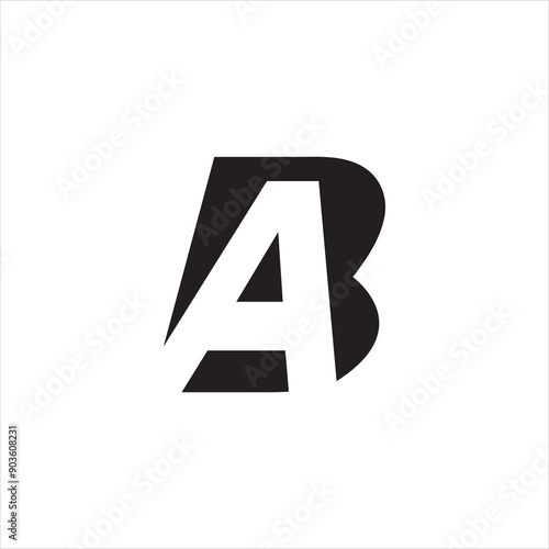 ab letter logo, a letter logo, b letter logo, minimal, modern, vector monogram, creative initial based AB logo and BA logo. Letter AB BA creative elegant monogram