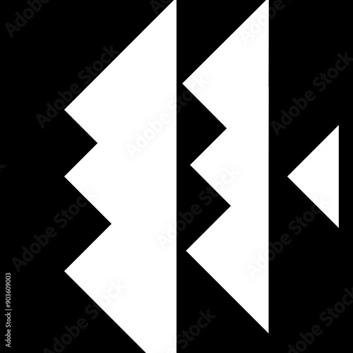 Arrow in the left direction, Arrow like a cool design for backgrounds or can be used as templates for projects, black and white, white squares on black background, vector design 