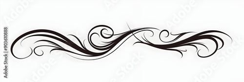 Minimalistic Cursive Line Art Letter with Subtle Swirls
