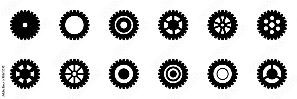 Simple Gear wheel collection. Cogwheel. Gears icon outline set. Setting gears icon. Machine gear icon vector set. Gear icons. Different style icons set. Vector illustration on a transparent background Simple Gear wheel collection. Cogwheel. Gears icon outline set. Setting gears icon. Machine gear icon vector set. Gear icons. Different style icons set. Vector illustration on a transparent background