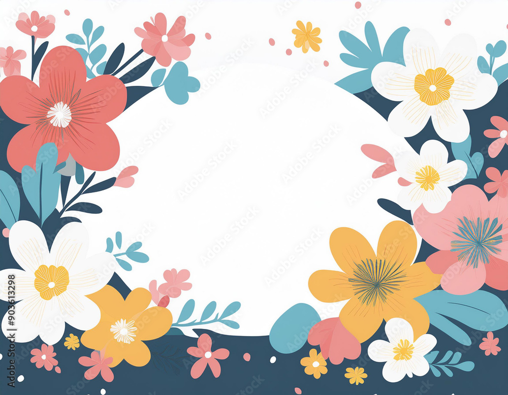 Blooming Spring Flowers with White Copyspace Perfect Background for Inspirational Quotes and Messages Blooming Spring Flowers with White Copyspace Perfect Background for Inspirational Quotes and Messages