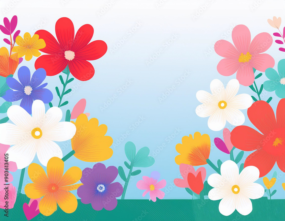 Blooming Spring Flowers with White Copyspace Perfect Background for Inspirational Quotes and Messages Blooming Spring Flowers with White Copyspace Perfect Background for Inspirational Quotes and Messages
