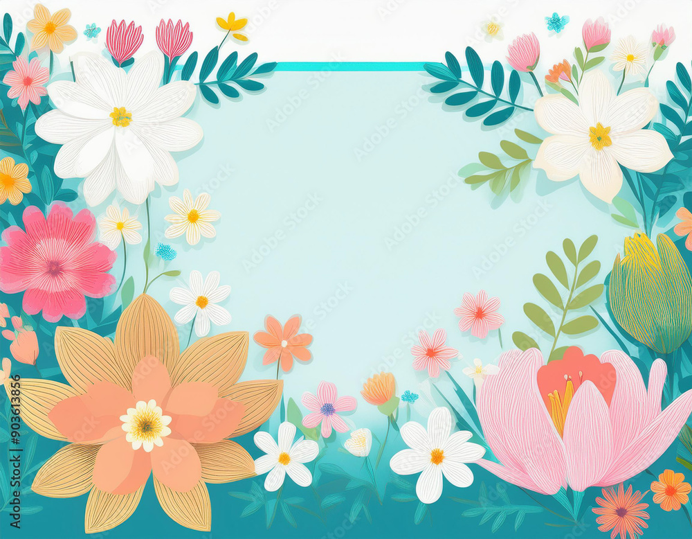 Blooming Spring Flowers with White Copyspace Perfect Background for Inspirational Quotes and Messages Blooming Spring Flowers with White Copyspace Perfect Background for Inspirational Quotes and Messages