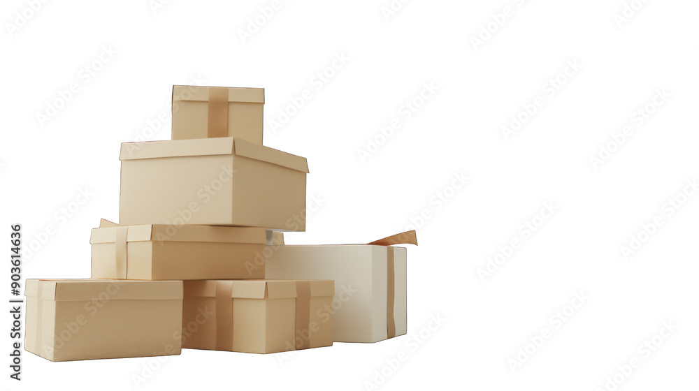 cardboard boxes isolated on white background cardboard boxes isolated on white background