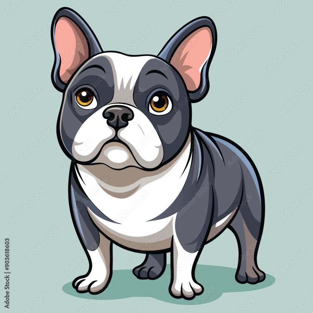 Fototapeta premium A drawing of a French bulldog