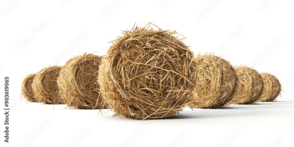 Hay stack on white surface Hay stack on white surface
