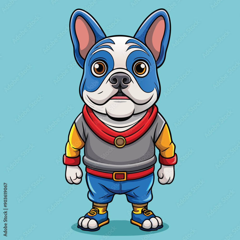 Fototapeta premium A drawing of a French bulldog
