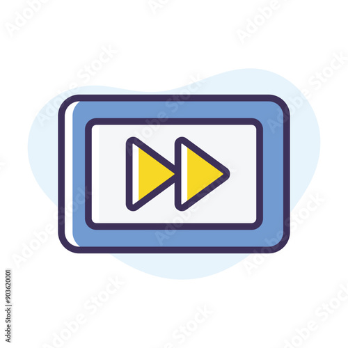 Fast Forward Button vector icon