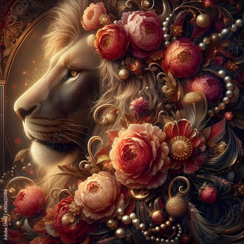 Majestic Splendor: The Ornate Lion. 