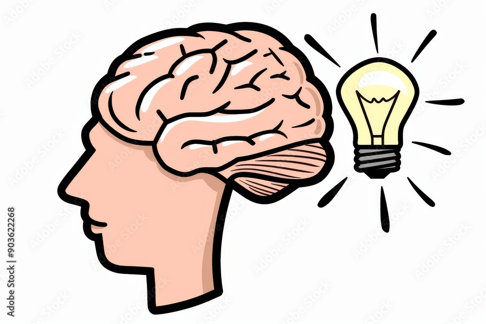 Silhouette with red brain light bulb creative and innovative modern vector illustration unique and abstract artistic vision bright colors futuristic design. Silhouette with red brain light bulb creative and innovative modern vector illustration unique and abstract artistic vision bright colors futuristic design.