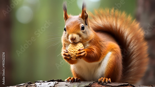 squirrel eating nut