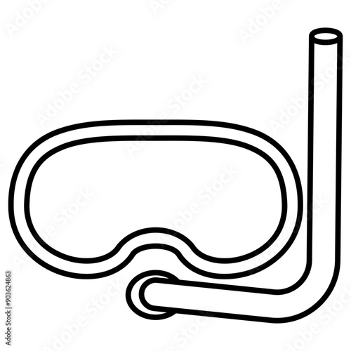 illustration of a underwater goggles