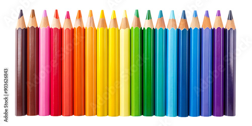 Color pencils on transparent background