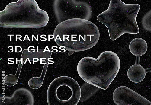 Transparent 3D Glass  Shape Design Set