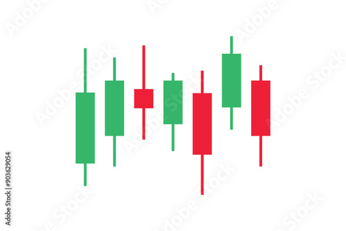 Trading candle stick pattern chart design icon. Crypto candles sign, stock and forex business investment trading analysis.