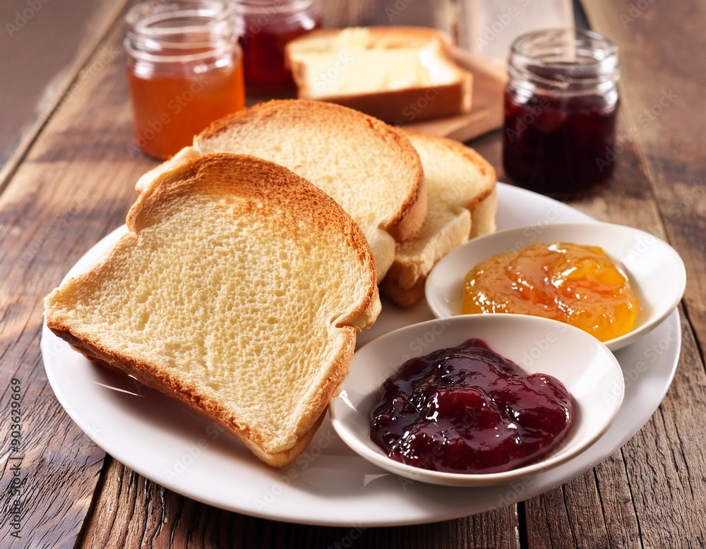 Bread butter jam sandwich slices Bread butter jam sandwich slices