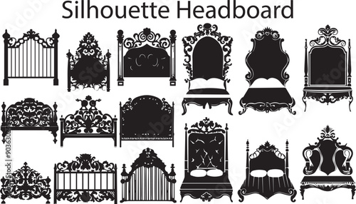Silhouette Headboard Modern Black Silhouette Design Elements