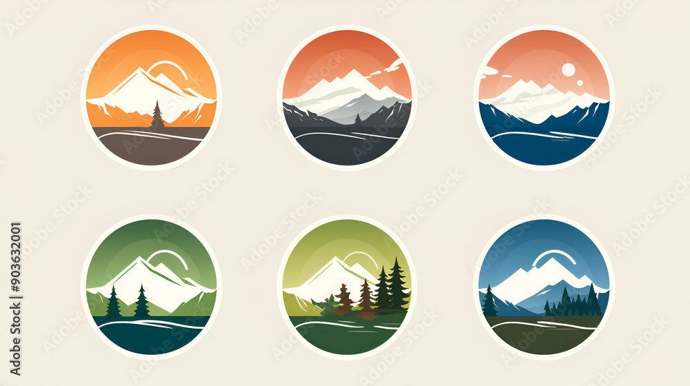 Mountain landscape illustration. Majestic mountain haven, where rivers meet forests.
Mountain landscape illustration. Majestic mountain haven, where rivers meet forests.