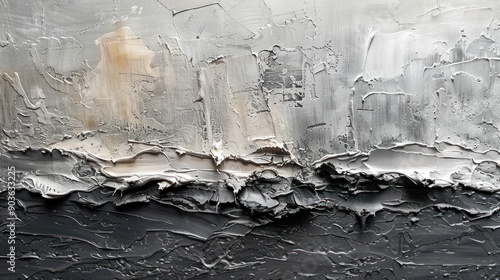 Abstract Painting in Grey and White photo