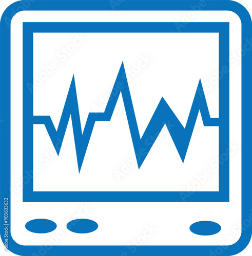 ECG icon, ECG vector design stock illustration