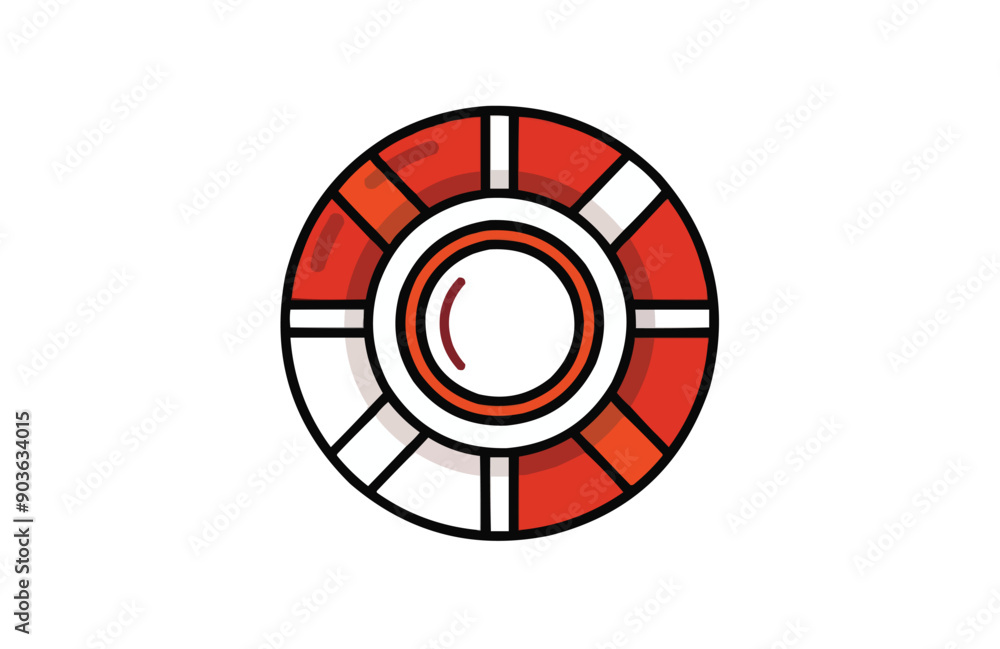 Colorful life bouy icon isolated on white background. Colorful life bouy icon isolated on white background.