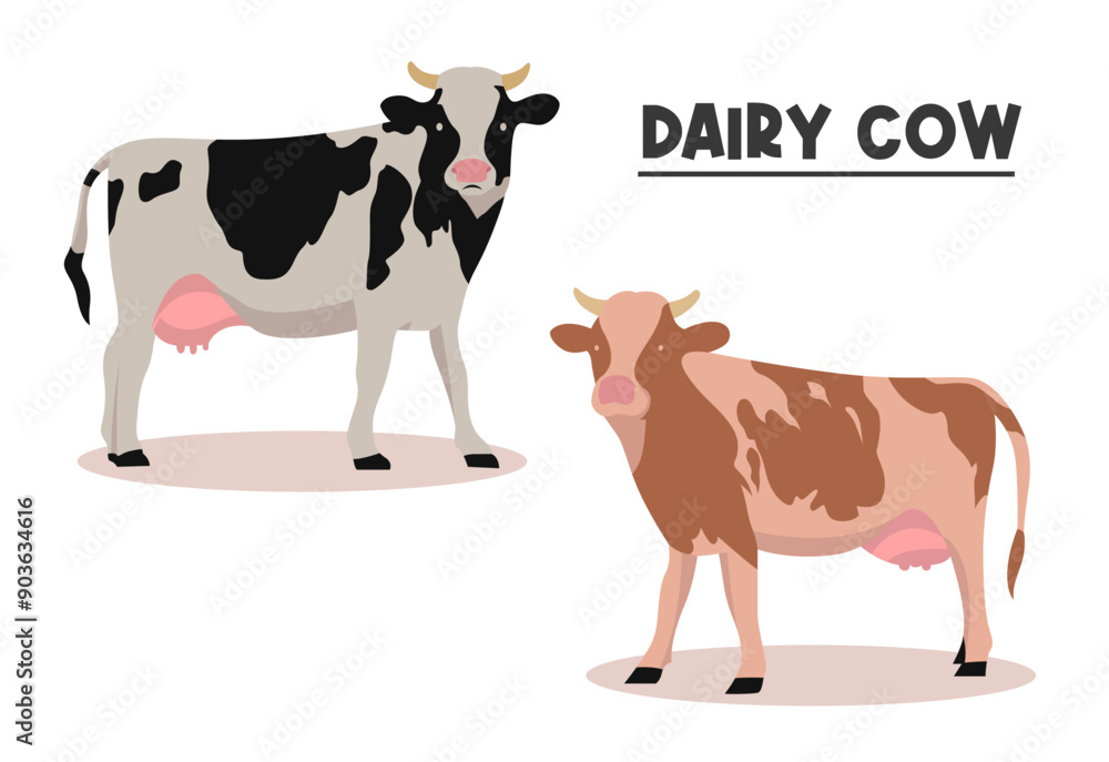 Farm animal,dairy cow illustration Farm animal,dairy cow illustration