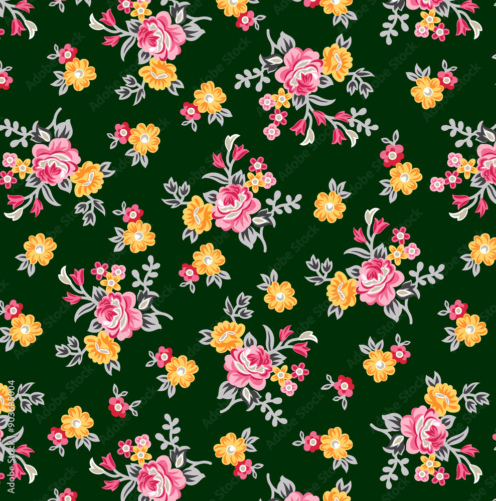 Fototapeta premium seamless background with flowers