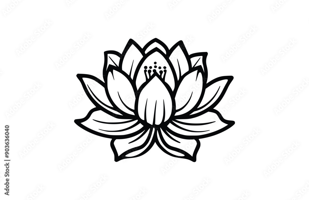 Lotus icon isolated on white background. Beautiful Lotus icon. Lotus icon isolated on white background. Beautiful Lotus icon.