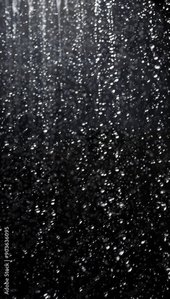 Rain on black isolated background, Texture of falling rain, Abstract drops concept overlay Rain on black isolated background, Texture of falling rain, Abstract drops concept overlay