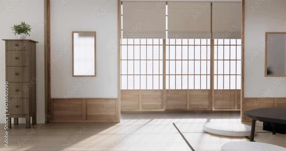 modern room with white wall with wood wall design. 3d rendering modern room with white wall with wood wall design. 3d rendering