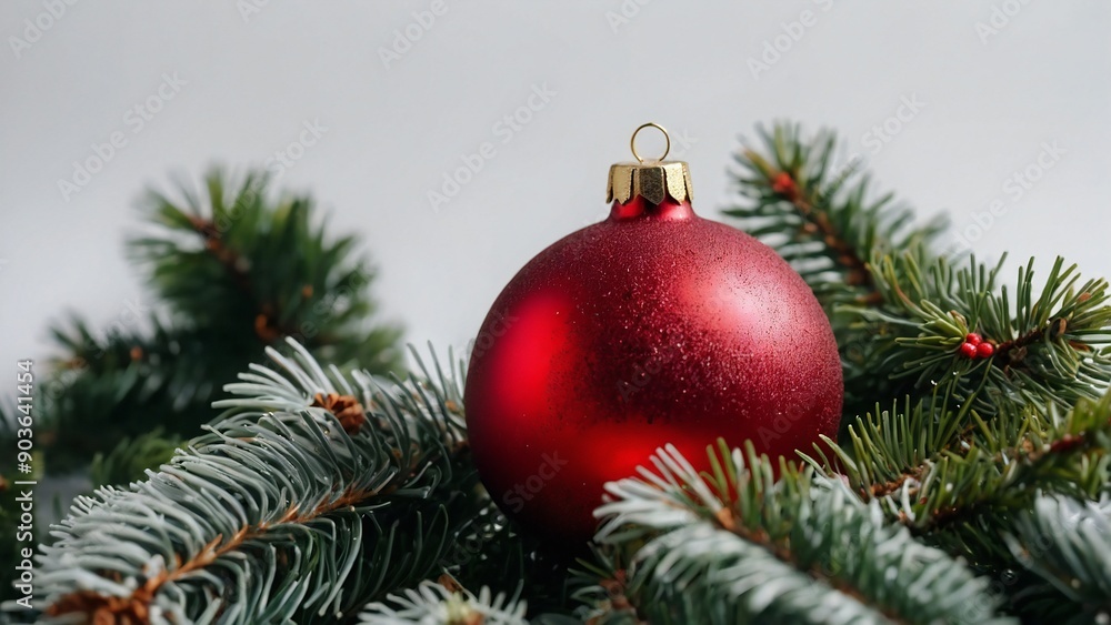 generative AI Christmas tree branches and Christmas toys with lights on a white background with space for text
generative AI Christmas tree branches and Christmas toys with lights on a white background with space for text