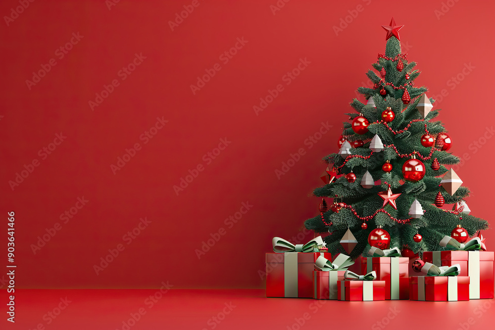 Christmas greeting card with bright winter holiday composition and New Year background Christmas greeting card with bright winter holiday composition and New Year background