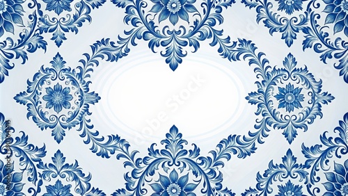 Elegant regency style blue royal pattern on white background, regency, royal, elegant, luxurious, design, classic