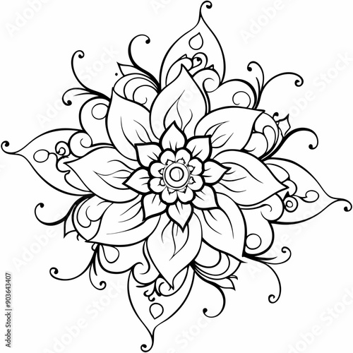hand-drawn-paisley-floral-ornament  vector