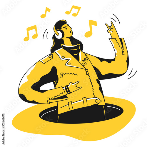 Man in headphones