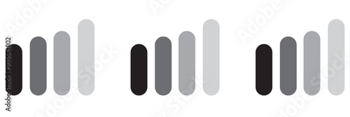Mobile network icon set in flat isolated on white background, 4g connection vector illustration for web site or mobile app
