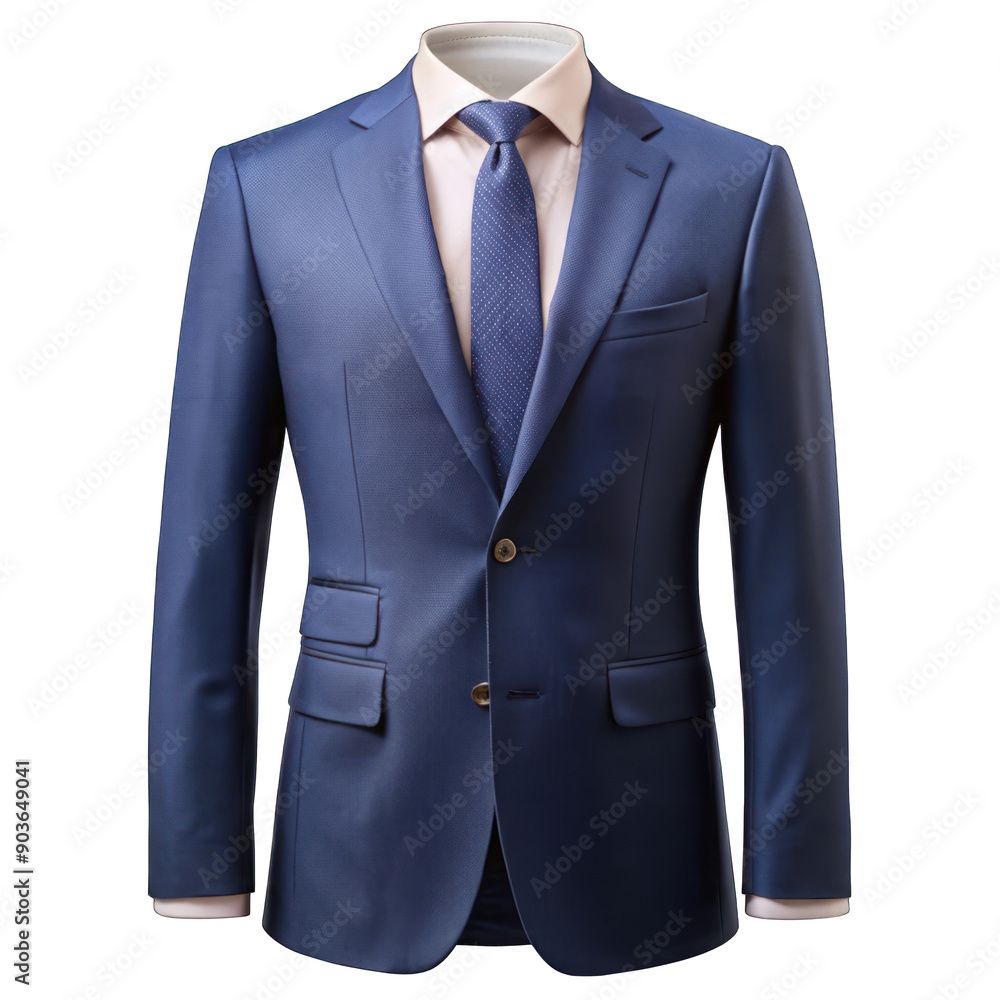 Navy blue business collar suit blazer jacket coat isolated on transparent background Navy blue business collar suit blazer jacket coat isolated on transparent background