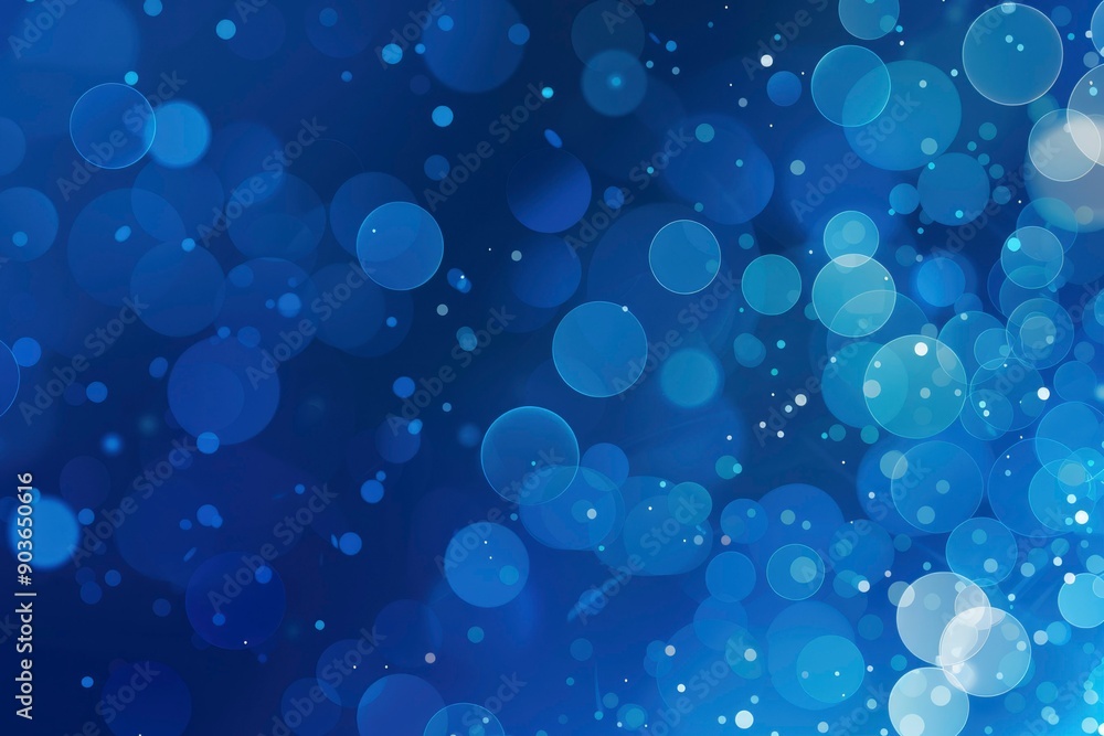 Abstract Blue Background with Defocused Circular Lights Abstract Blue Background with Defocused Circular Lights