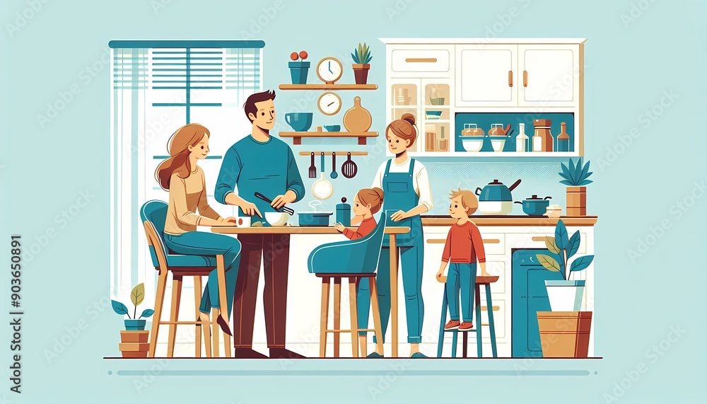 Family Cooking Together
Family Cooking Together