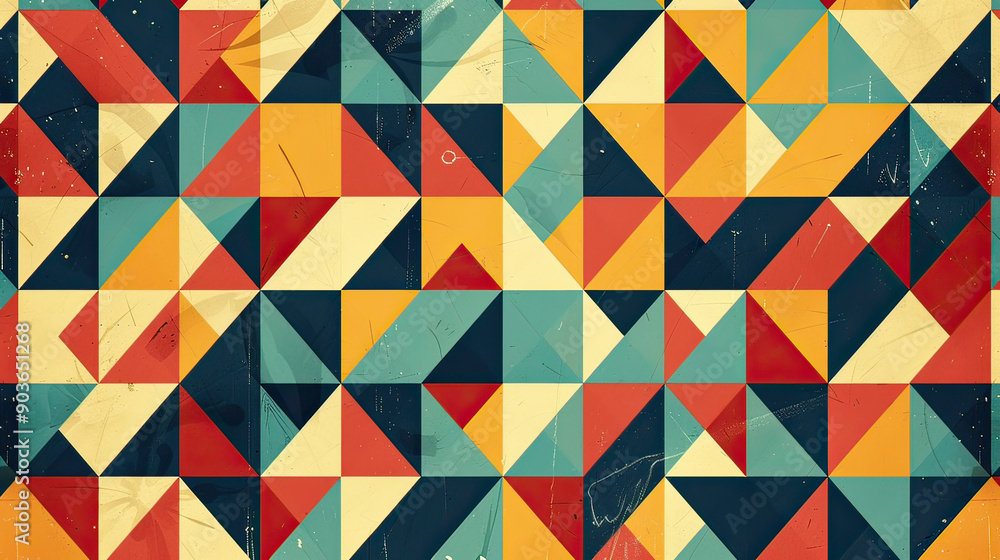 Playful Geometric Tessellation Pattern AI Generative Playful Geometric Tessellation Pattern AI Generative