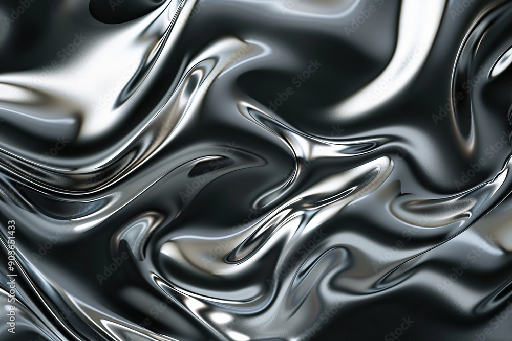 Fototapeta premium Beautiful texture liquid soft metal, design natural abstract background