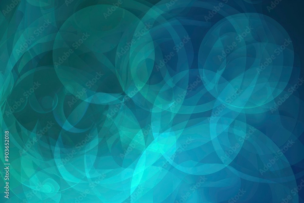 Abstract Background with Intersecting Teal and Blue Circles Abstract Background with Intersecting Teal and Blue Circles