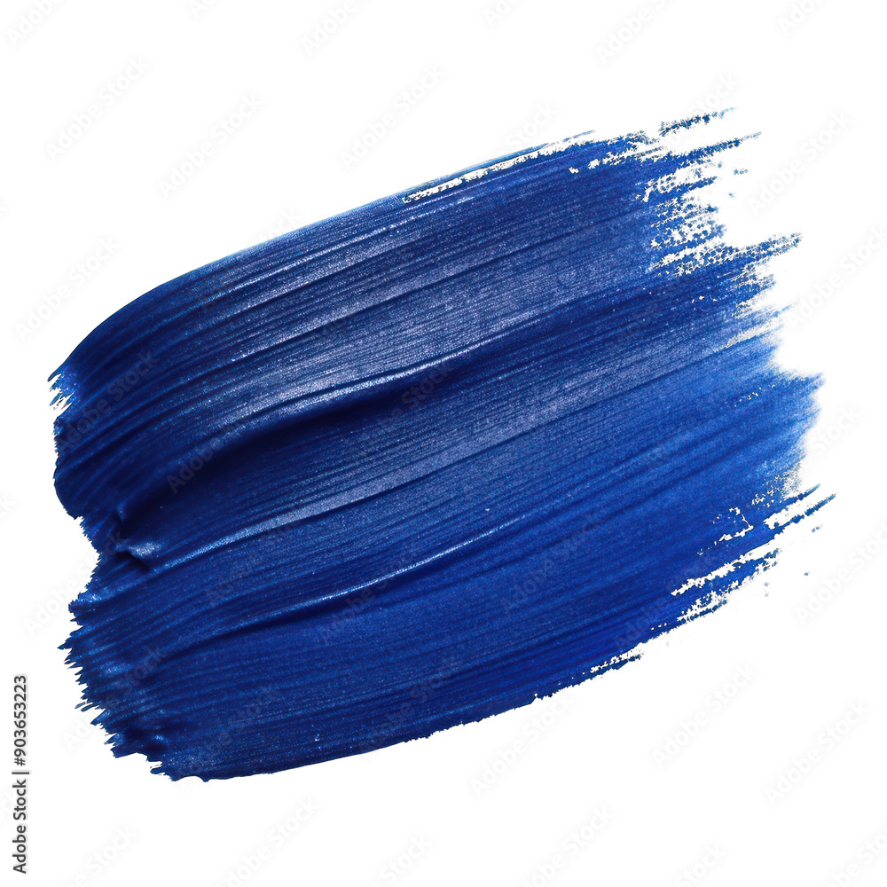 Navy blue paint stroke isolated on transparent background Navy blue paint stroke isolated on transparent background