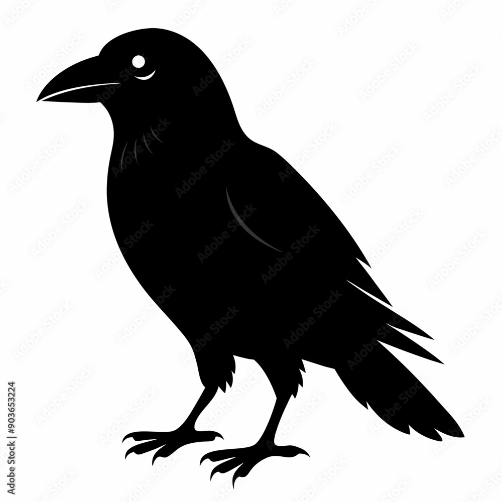 Obraz premium Crow Black silhouette