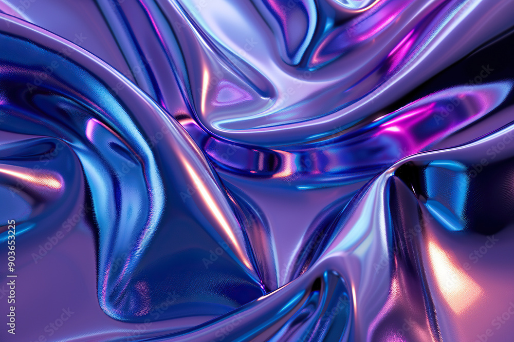 Fototapeta premium Generative ai on theme of beautiful texture metal creasy foil, design natural abstract background