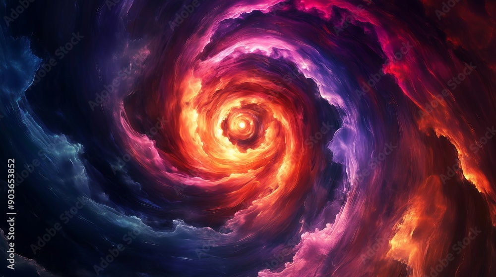 Obraz premium Abstract Spiral Cloud Formation