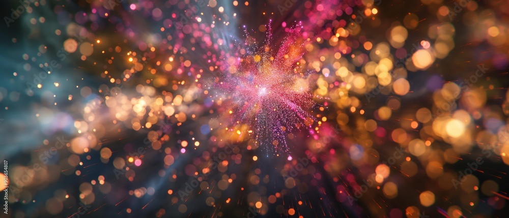 Abstract Fireworks with Vivid Bursts Abstract Fireworks with Vivid Bursts
