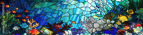 Mystical Underwater Stained Glass Art